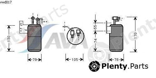  AVA QUALITY COOLING part VWD017 Dryer, air conditioning