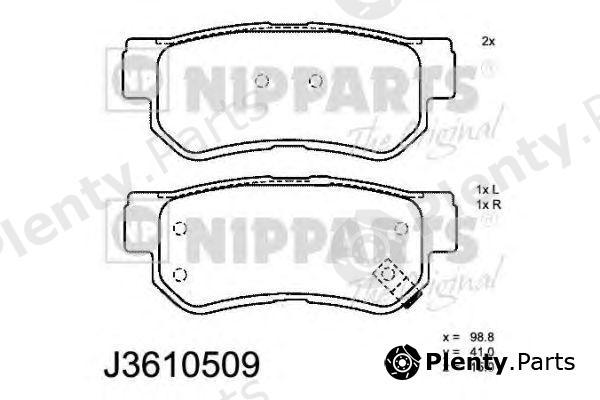  NIPPARTS part J3610509 Brake Pad Set, disc brake