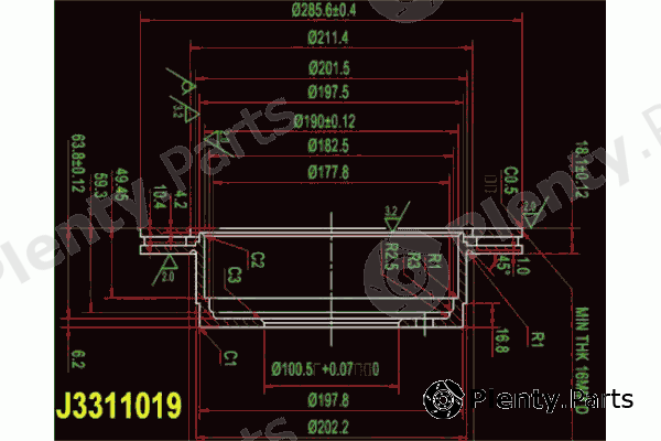  NIPPARTS part J3311019 Brake Disc
