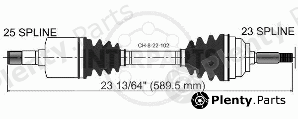  INTERPARTS part CH-8-22-102 (CH822102) Drive Shaft