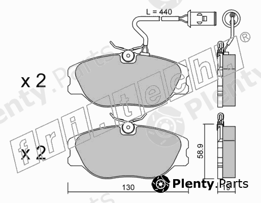  fri.tech. part 074.0 (0740) Brake Pad Set, disc brake