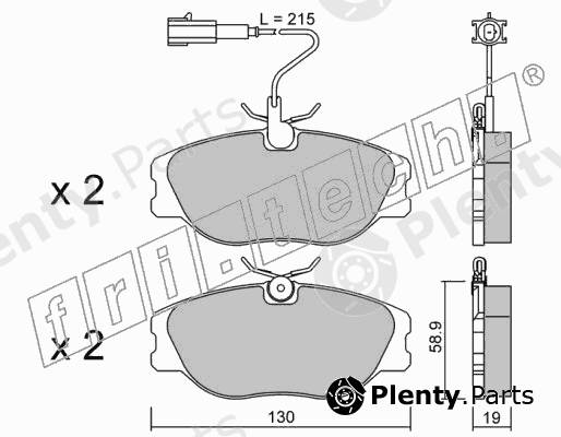  fri.tech. part 074.1 (0741) Brake Pad Set, disc brake