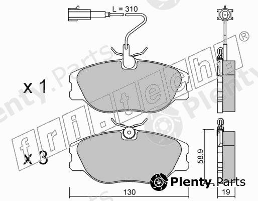  fri.tech. part 074.2 (0742) Brake Pad Set, disc brake