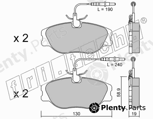  fri.tech. part 074.3 (0743) Brake Pad Set, disc brake