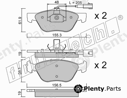 fri.tech. part 085.0 (0850) Brake Pad Set, disc brake