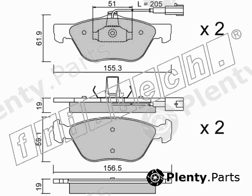  fri.tech. part 085.1 (0851) Brake Pad Set, disc brake