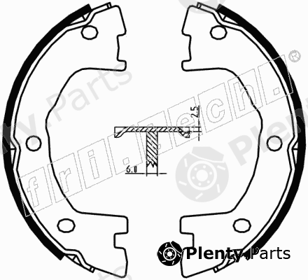 fri.tech. part 1034.120 (1034120) Brake Shoe Set, parking brake