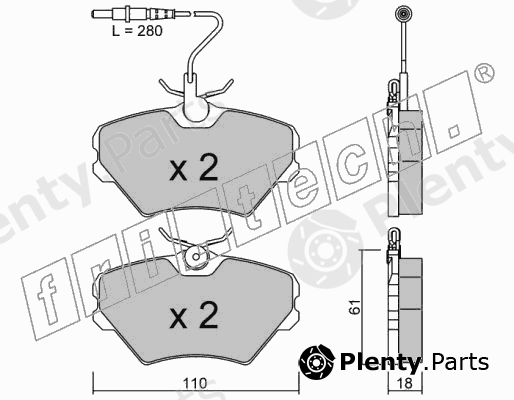 fri.tech. part 108.0 (1080) Brake Pad Set, disc brake