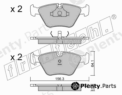  fri.tech. part 124.1 (1241) Brake Pad Set, disc brake