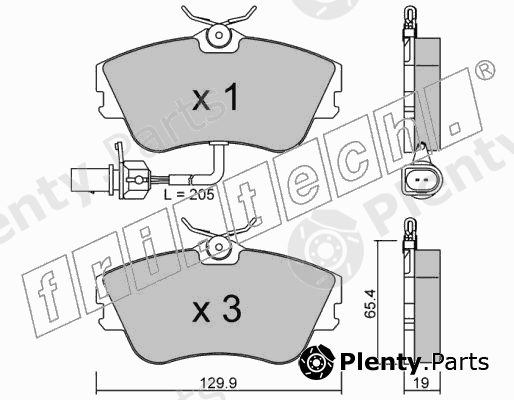  fri.tech. part 167.1 (1671) Brake Pad Set, disc brake