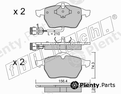  fri.tech. part 188.0 (1880) Brake Pad Set, disc brake
