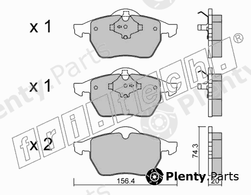  fri.tech. part 188.1 (1881) Brake Pad Set, disc brake