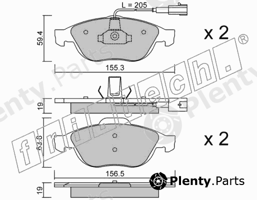  fri.tech. part 229.0 (2290) Brake Pad Set, disc brake