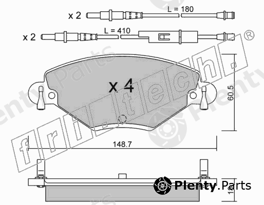  fri.tech. part 340.0 (3400) Brake Pad Set, disc brake