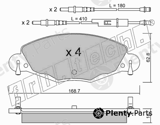  fri.tech. part 341.0 (3410) Brake Pad Set, disc brake