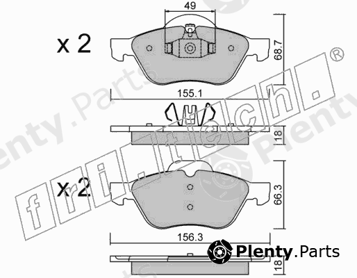  fri.tech. part 344.1 (3441) Brake Pad Set, disc brake