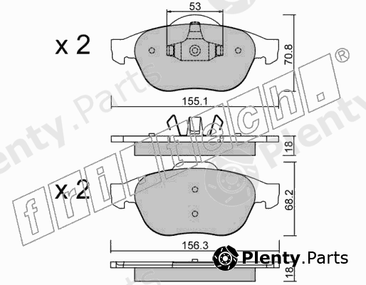  fri.tech. part 345.0 (3450) Brake Pad Set, disc brake