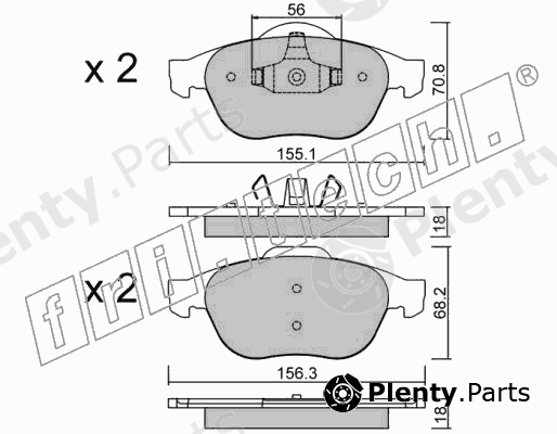  fri.tech. part 345.1 (3451) Brake Pad Set, disc brake