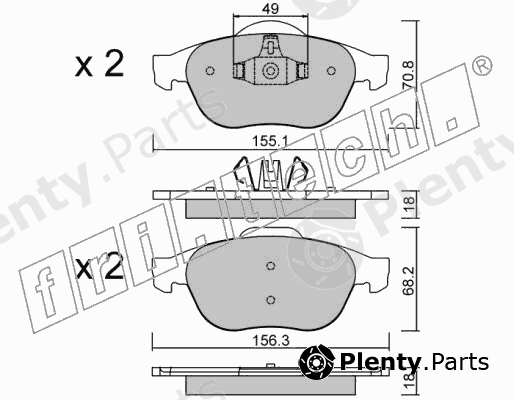  fri.tech. part 345.2 (3452) Brake Pad Set, disc brake