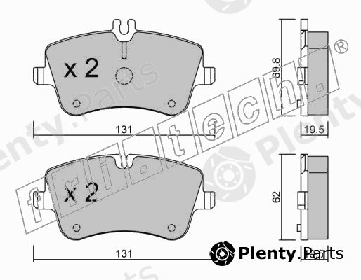 fri.tech. part 351.0 (3510) Brake Pad Set, disc brake