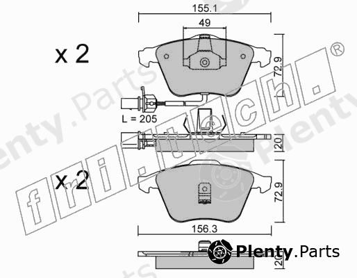  fri.tech. part 565.0 (5650) Brake Pad Set, disc brake