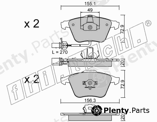  fri.tech. part 565.1 (5651) Brake Pad Set, disc brake