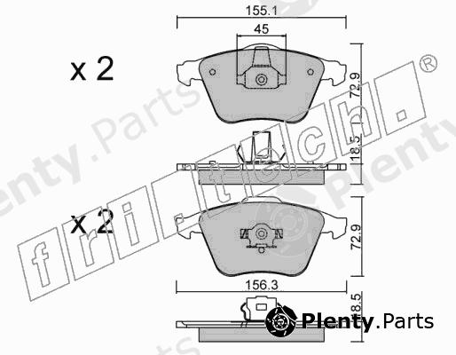 fri.tech. part 565.3 (5653) Brake Pad Set, disc brake