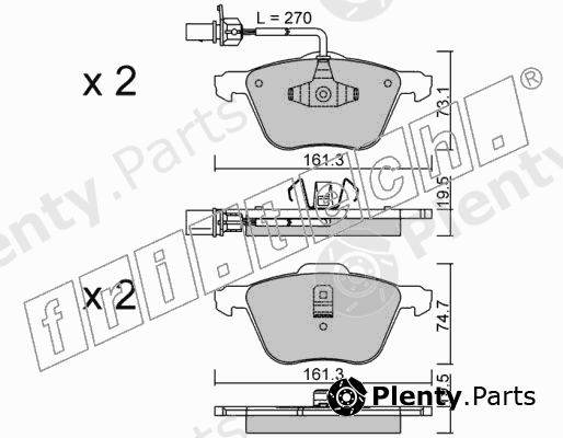  fri.tech. part 567.0 (5670) Brake Pad Set, disc brake