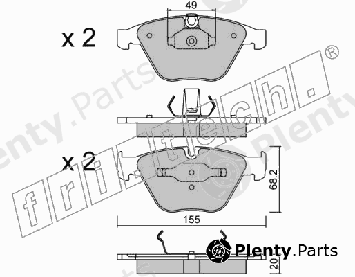  fri.tech. part 574.0 (5740) Brake Pad Set, disc brake