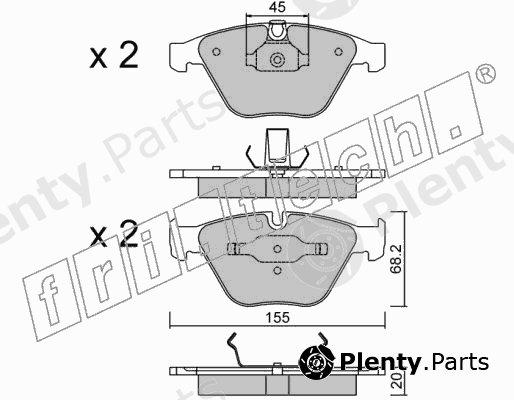  fri.tech. part 574.4 (5744) Brake Pad Set, disc brake