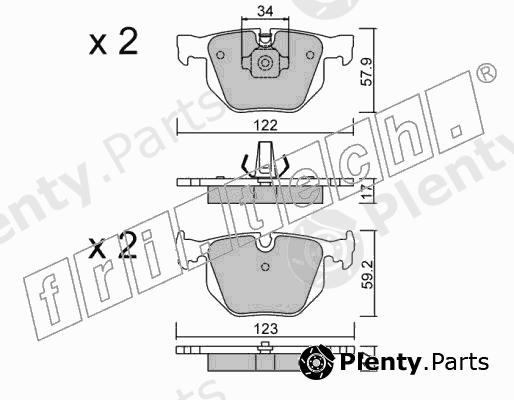  fri.tech. part 577.0 (5770) Brake Pad Set, disc brake