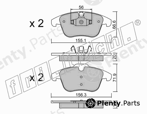  fri.tech. part 691.0 (6910) Brake Pad Set, disc brake