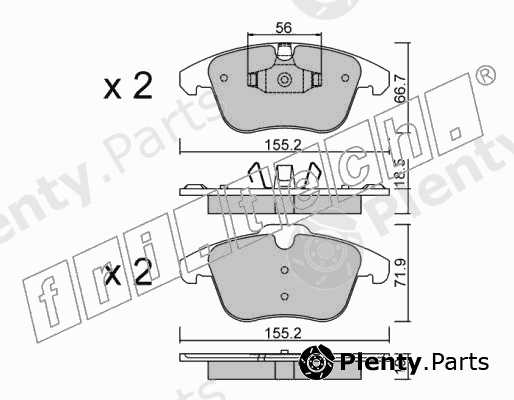  fri.tech. part 691.3 (6913) Brake Pad Set, disc brake
