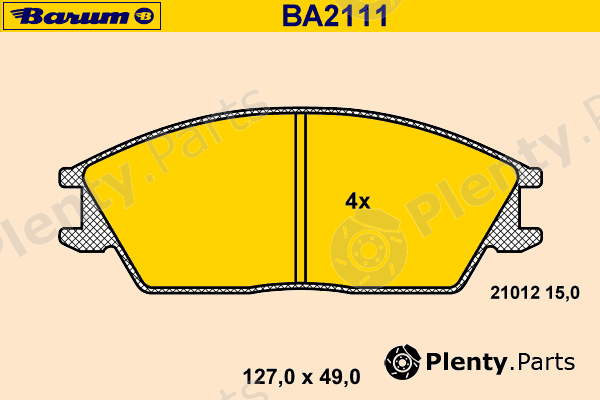  BARUM part BA2111 Brake Pad Set, disc brake