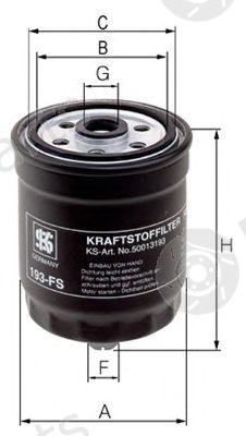  KOLBENSCHMIDT part 50013193 Fuel filter