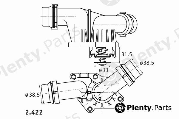  BEHR THERMOT-TRONIK part 2.422.85 (242285) Thermostat, coolant
