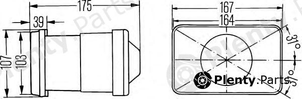  HELLA part 1BL005380-021 (1BL005380021) Insert, headlight