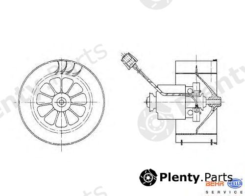  HELLA part 8EW009158-331 (8EW009158331) Interior Blower