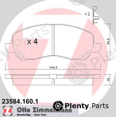  ZIMMERMANN part 23584.160.1 (235841601) Brake Pad Set, disc brake
