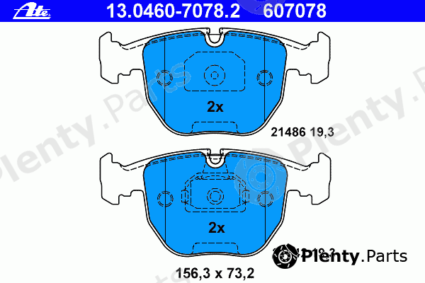  ATE part 13.0460-7078.2 (13046070782) Brake Pad Set, disc brake