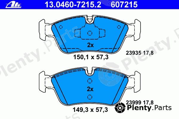  ATE part 13.0460-7215.2 (13046072152) Brake Pad Set, disc brake