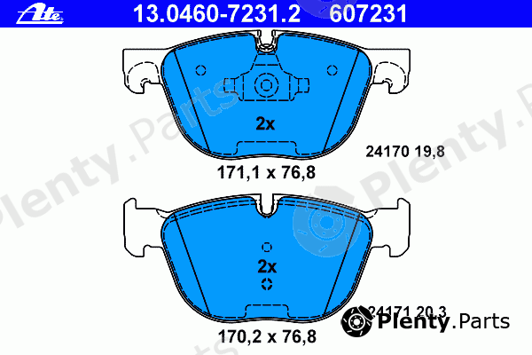  ATE part 13.0460-7231.2 (13046072312) Brake Pad Set, disc brake