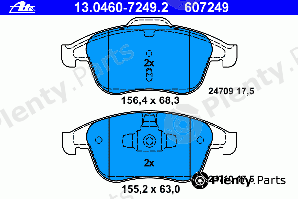  ATE part 13.0460-7249.2 (13046072492) Brake Pad Set, disc brake