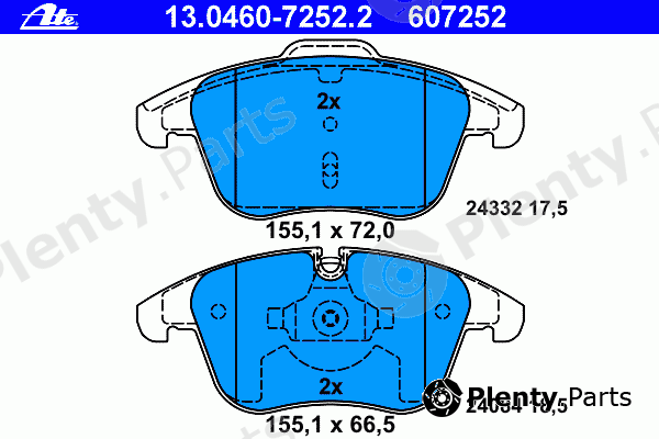  ATE part 13.0460-7252.2 (13046072522) Brake Pad Set, disc brake