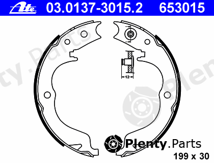  ATE part 03.0137-3015.2 (03013730152) Brake Shoe Set, parking brake