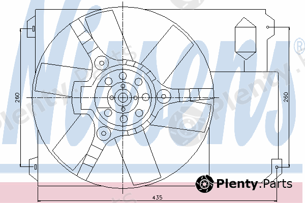  NISSENS part 85020 Fan, radiator