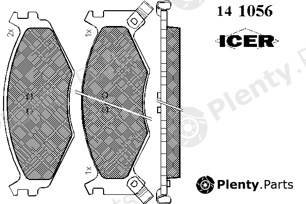  ICER part 141056 Brake Pad Set, disc brake