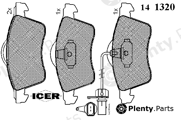  ICER part 141320 Brake Pad Set, disc brake