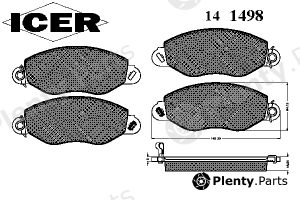  ICER part 141498 Brake Pad Set, disc brake