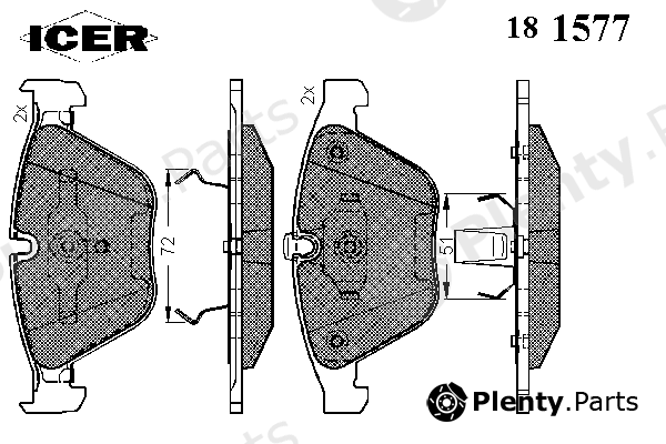  ICER part 181577 Brake Pad Set, disc brake